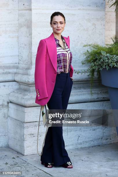 Actress Valeria Bilello attends "Un'Avventura" photocall at The Space Cinema Moderno on February 13, 2019 in Rome, Italy.