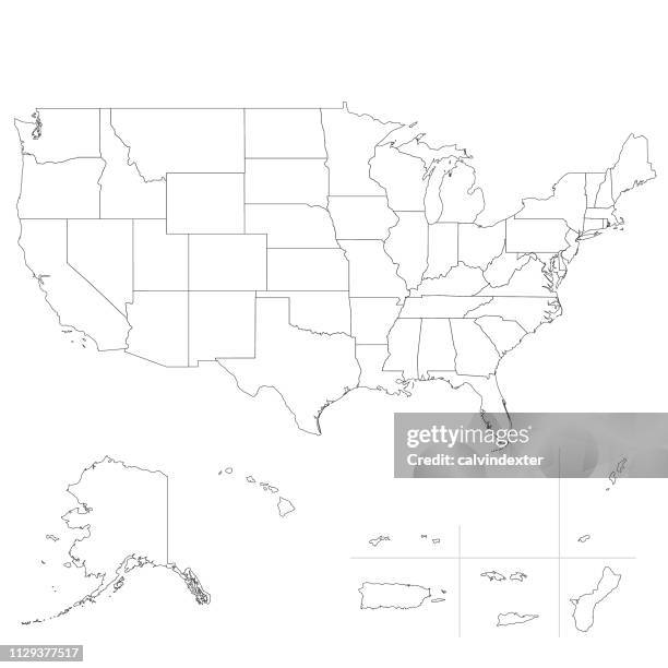 usa map - intricacy stock illustrations