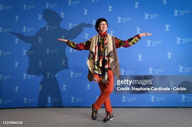 Actress Geraldine Chaplin poses at the "La Fiera Y La Fiesta" photocall during the 69th Berlinale International Film Festival Berlin at Grand Hyatt...