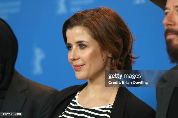 Eva-Maria Lemke poses at the "The Breath" photocall during the 69th Berlinale International Film Festival Berlin at Grand Hyatt Hotel on February 13,...