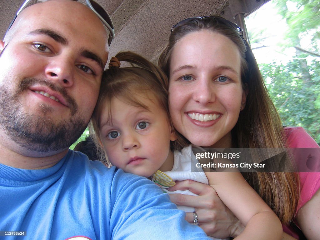 Gregg, Addisyn and Brooke Katz in a family photo. The airbag