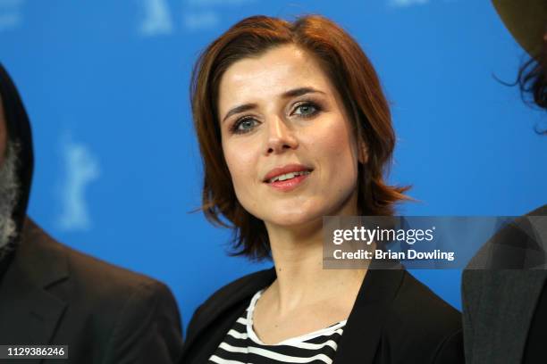 Eva-Maria Lemke poses at the "The Breath" photocall during the 69th Berlinale International Film Festival Berlin at Grand Hyatt Hotel on February 13,...