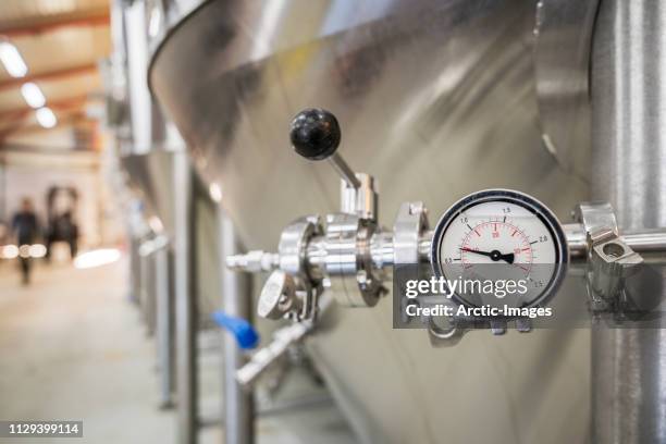 fermentation tanks, microbrewery - fermenting tank stock pictures, royalty-free photos & images