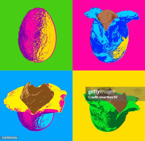 chocolate easter eggs - easter religious stock illustrations
