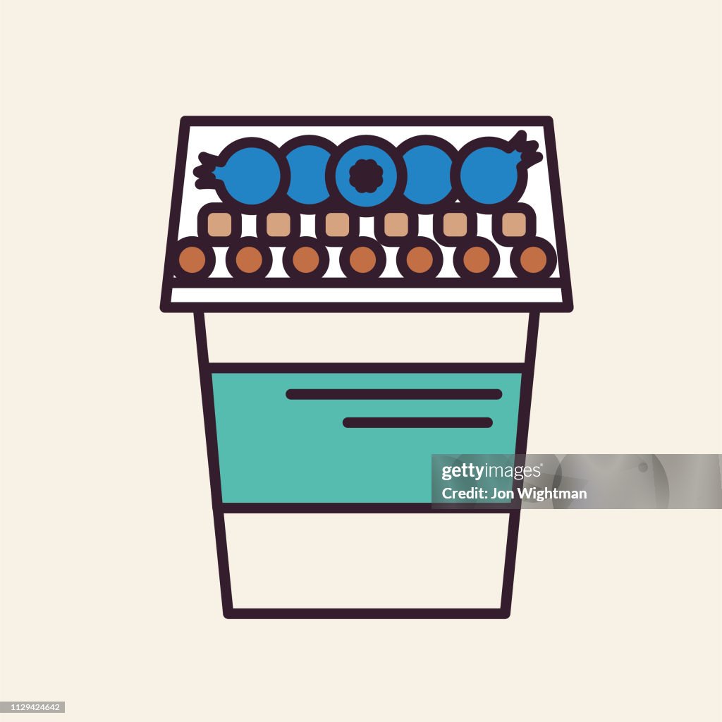 Parfait Cup - Thin Line Breakfast Icon