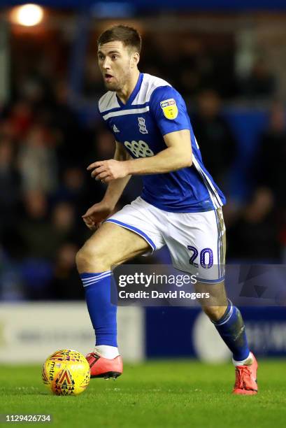 Gary Gardner of Birmingham City runs with the ball during the Sky Bet Championship match between Birmingham City and Bolton Wanderers at St Andrew's...