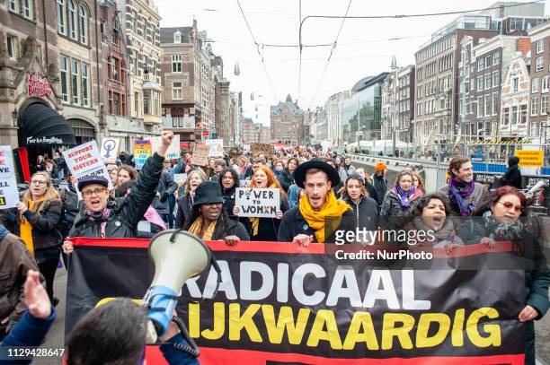 March 9th, Amsterdam. A day after the International Women's day a demonstration under the motto 'all oppression is connected', took place in the...