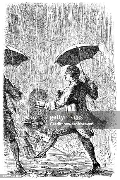 illustrations, cliparts, dessins animés et icônes de en temps de pluie by louis-sébastien mercier - 18th century - image du xviiième siècle