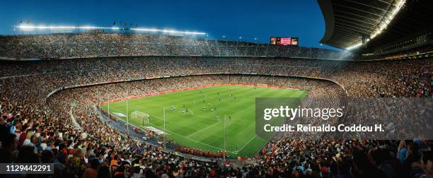 General view of the Camp Nou during the Primera Division match between FC Barcelona and RCD Espanyol on June 09, 2007 in Barcelona, Spain.