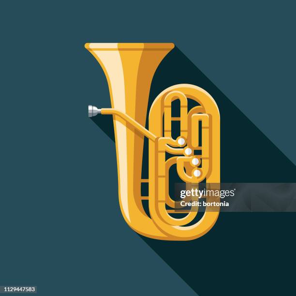 ilustrações de stock, clip art, desenhos animados e ícones de tuba musical instrument icon - tuba