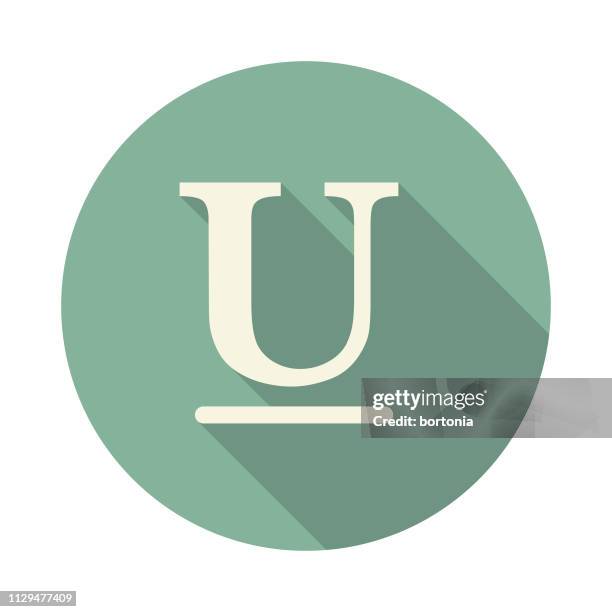 underline typography icon - letter u stock illustrations