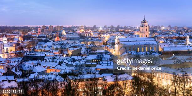 large panoramic, church of st. johns, st. john the baptist and st. john the apostle and evangelist, vilnius, lithuania - ビリニュス ストックフォトと画像