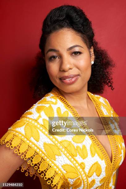 Jazz Smollett of TV One's 'Living By Design With Jake and Jazz' poses for a portrait during the 2019 Winter TCA at The Langham Huntington, Pasadena...