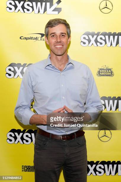 Beto O'Rourke attends "The River and the Wall" Premiere during the 2019 SXSW Conference and Festivals at JW Marriott Austin on March 9, 2019 in...