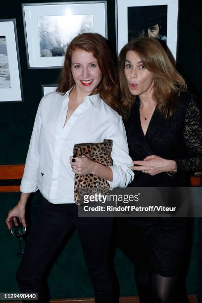 Actresses Marie-Clotilde Ramos-Ibanez and Valerie Kaprisky attend Claude Lelouch receives the Insignia of Officer of the Legion of Honor at "Club 13"...