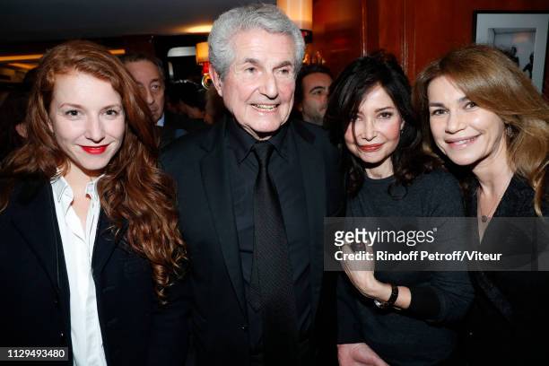 Marie-Clotilde Ramos-Ibanez, Claude Lelouch, Evelyne Bouix and Valerie Kaprisky attend Claude Lelouch receives the Insignia of Officer of the Legion...