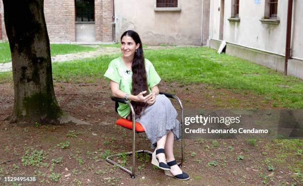 Yoani Sanchez, Cuban, English journalist and writer, Mantova, Italy, April 2000.