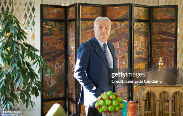 Alberto Arbasino, Italian writer, Carmiano, Italy, 9th March 2014.