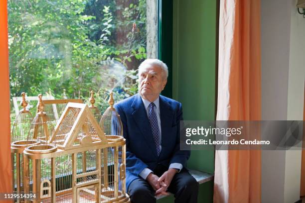Alberto Arbasino, Italian writer, Como, Italy, 9th March 2014.