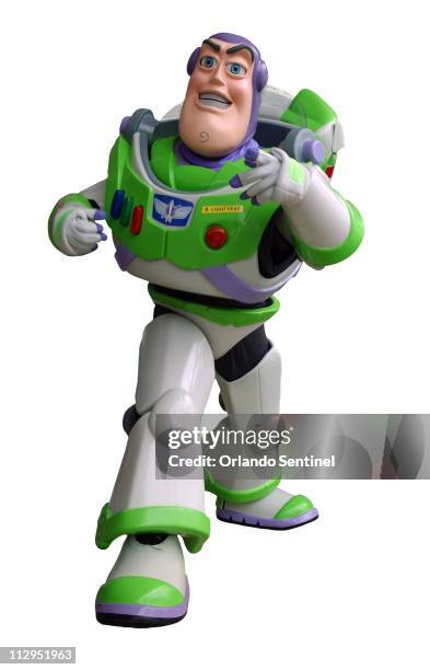 Disney character Buzz Lightyear greets guests at Walt Disney World in Lake Buena Vista, Florida, on March 2, 2007.