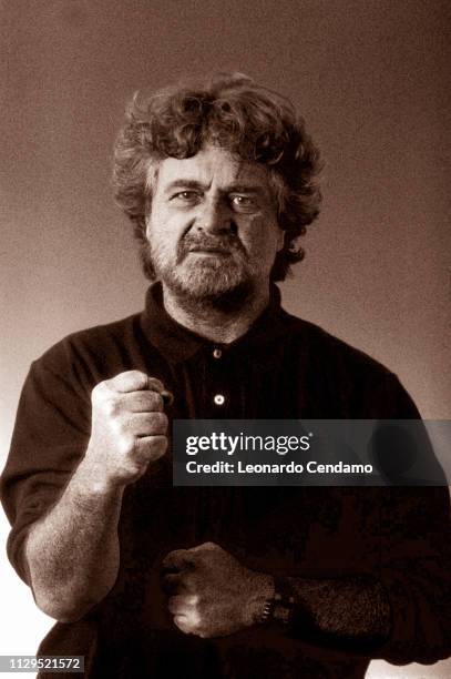 Beppe Grillo, Italian comedian and political activist, Milan, Italy, October 1993.