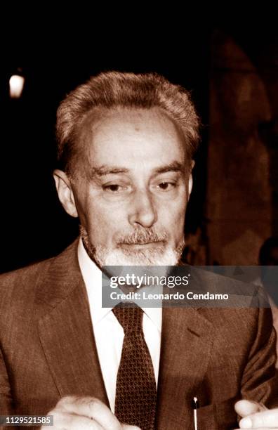 Primo Levi, Italian writer, NardÚ, Italy, December 1982.