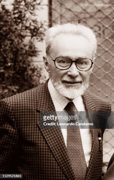 Primo Levi, Italian writer, Turin, Italy, September 1986.