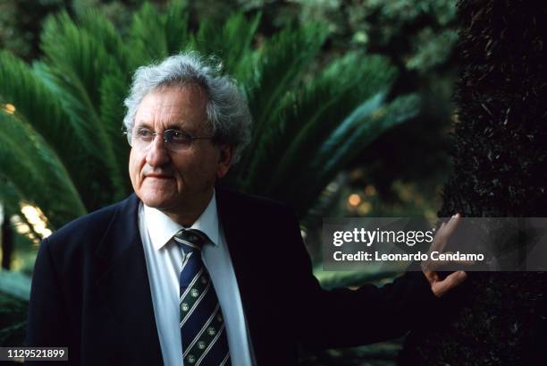 Abraham B Yehoshua , Israeli novelist, essayist, and playwright, portrait, Torino, Italy, 2001.