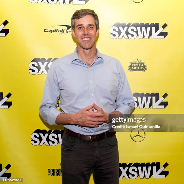 Beto O'Rourke attends "The River and the Wall" Premiere during the 2019 SXSW Conference and Festivals at JW Marriott Austin on March 9, 2019 in...