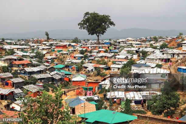 Landscape view seen in the Balukhali camp in Cox's Bazar Bangladesh on March 07, 2019.
