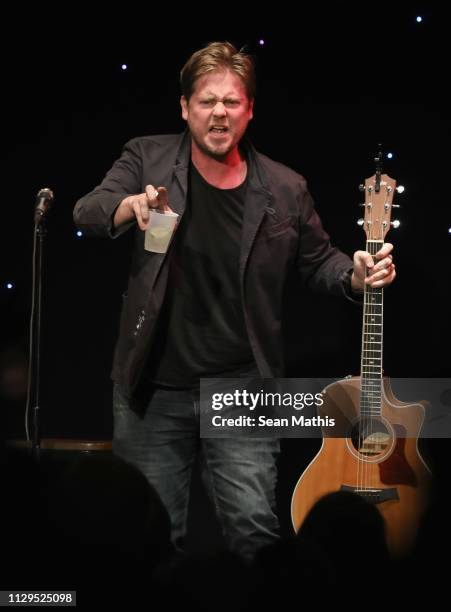 Tim Heidecker performs onstage at Riffs and Riff Raff with Nick Thune & Friends during the 2019 SXSW Conference and Festivals at Esther's Follies on...