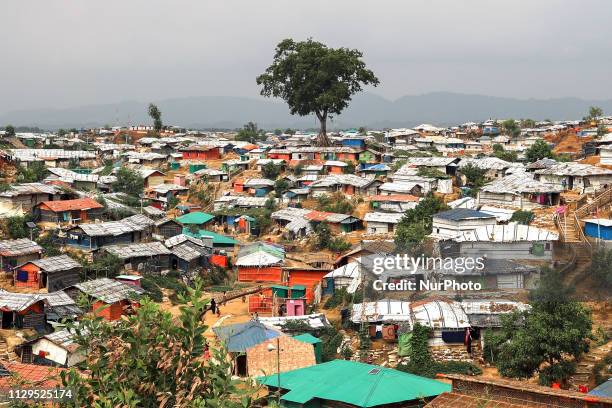 Landscape view seen in the Balukhali camp in Cox's Bazar Bangladesh on March 07, 2019.