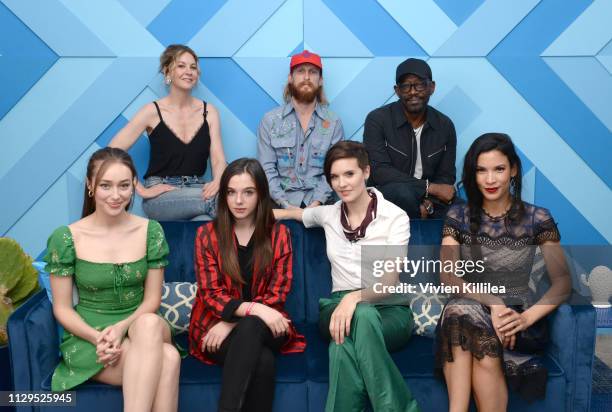 Alycia Debnam-Carey, Jenna Elfman, Alexa Nisenson, Austin Amelio, Maggie Grace, Lennie James and Danay Garcia attend SXSW 2019 Twitter For "Fear the...