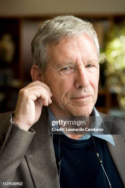 Amos Oz, Israeli, writer, portrait, journalist, professor, teacher, novelist, Milan, Italy, 18th September 2007.