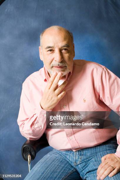 Tahar Ben Jelloun, Moroccan, writer, portrait, Milan, Italy, 7th May 2006.