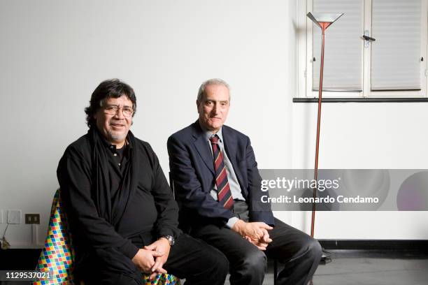 Portrait, editor, Guanda, Luigi Brioschi, Luis Sepulveda, Chilean, writer, novelist, Roma, Italy, 2008.