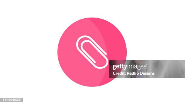 paper pin paper clip icon - clamp stock illustrations