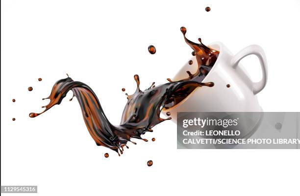 mug with coffee wave, illustration - 茶餐廳 幅插畫檔、美工圖案、卡通及圖標