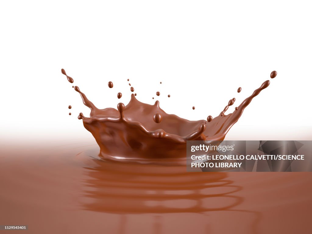 Liquid Chocolate crown splash, illustration