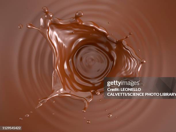 liquid chocolate crown splash, illustration - milk chocolate stock illustrations