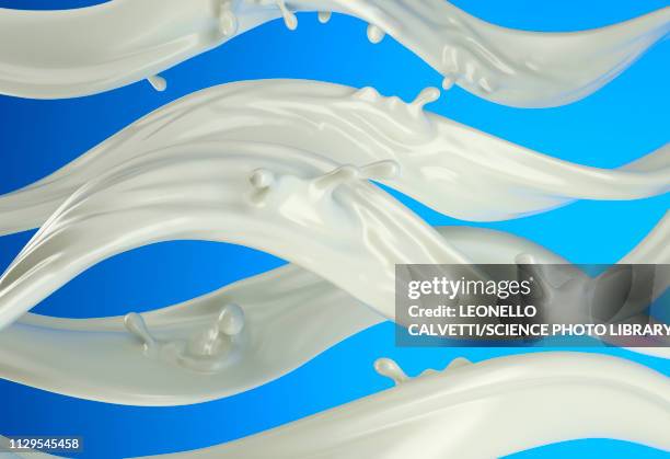 white waves with little splashes, illustration - milk stock-grafiken, -clipart, -cartoons und -symbole