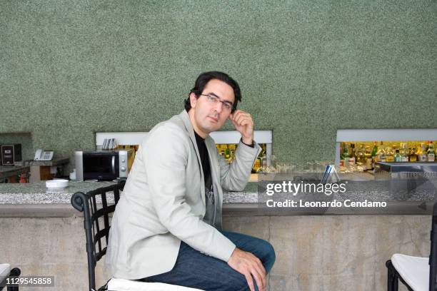 Juan Gabriel Vasquez, Colombian, writer, portrait, Ponte Alle Grazie, Modena, Italy, 13th May 2008.