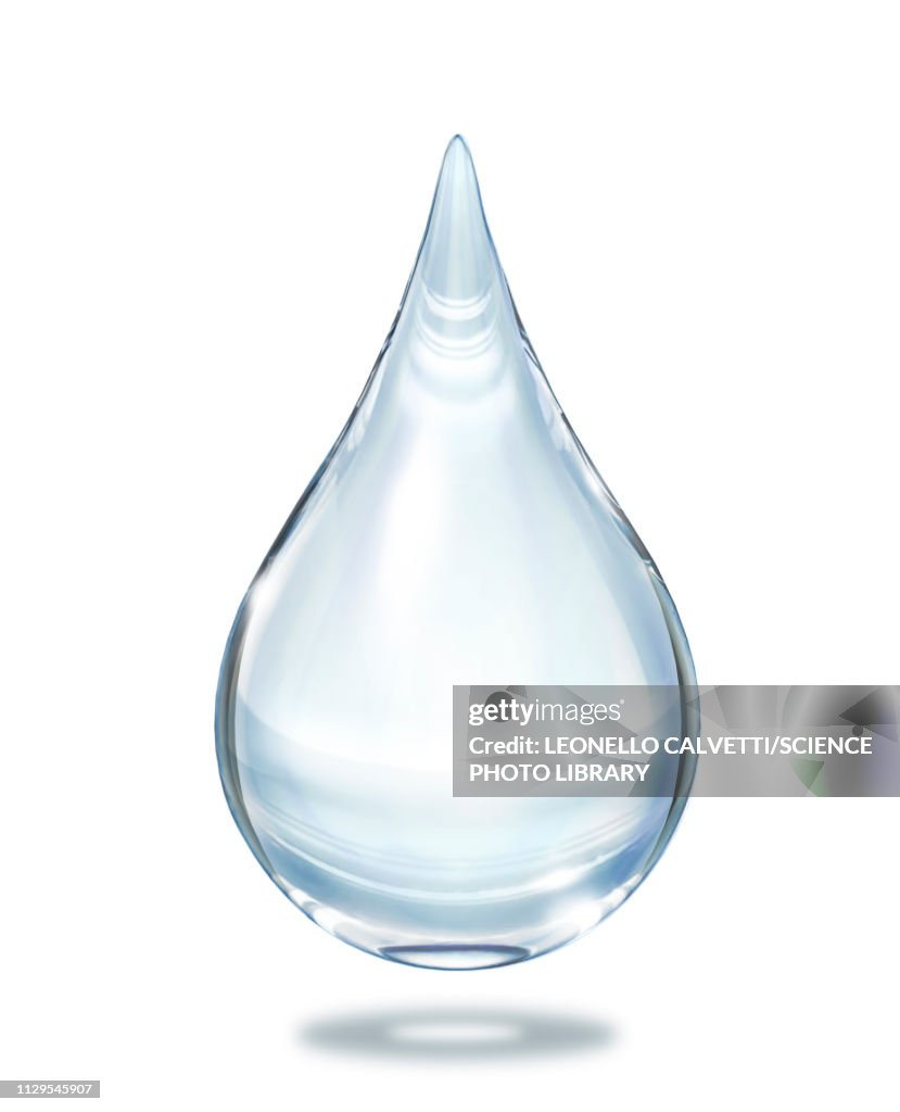 Water drop, illustration