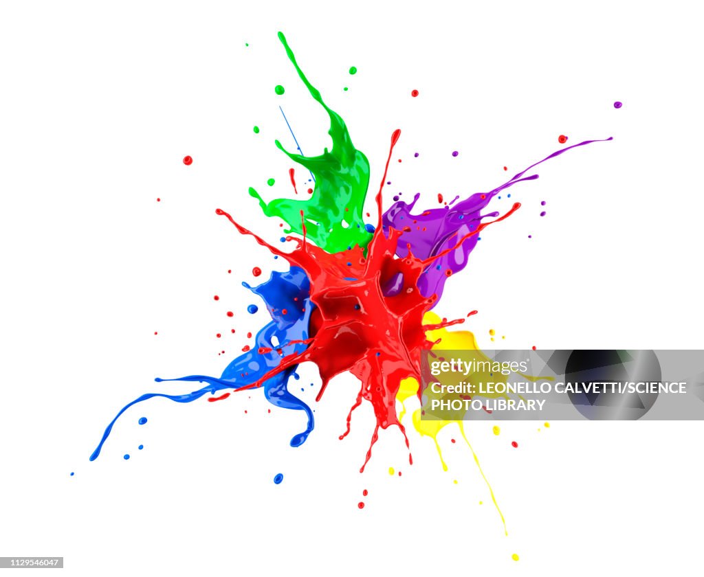 Multicolour Paint Explosion Illustration High-Res Vector Graphic ...