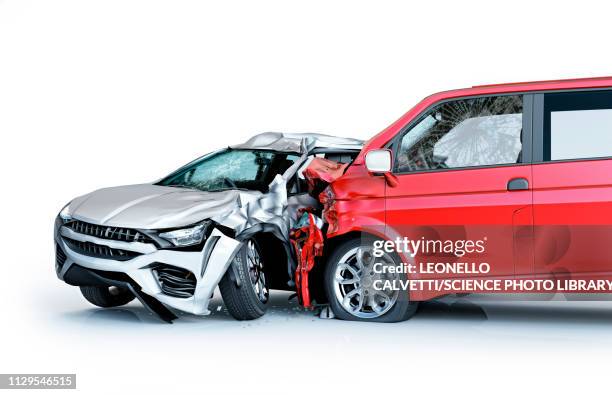 ilustraciones, imágenes clip art, dibujos animados e iconos de stock de two cars crashed in accident, illustration - accidente de tráfico