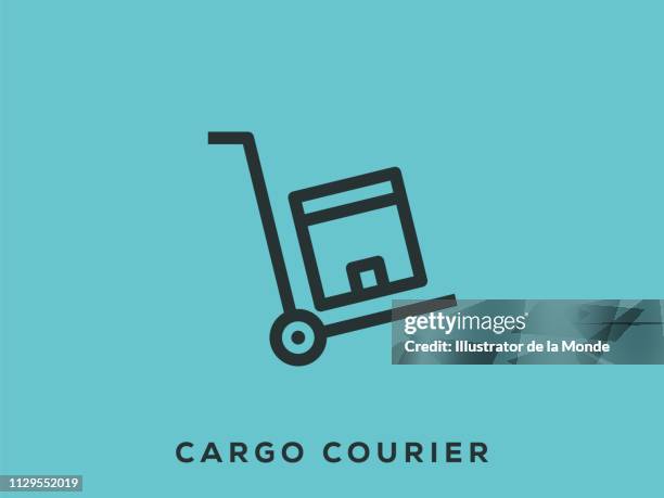 cargo courier - cardboard car stock illustrations