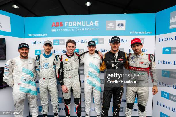 The Super Pole drivers: Gary Paffett , HWA Racelab, Edoardo Mortara Venturi Formula E, Oliver Rowland , Nissan e.Dams, Stoffel Vandoorne , HWA...