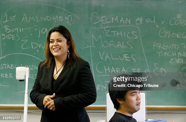 Maya Soetoro-Ng, half sister of Barack Obama, teaches Education in American Society to teachers and student teachers at the University of Hawaii at...