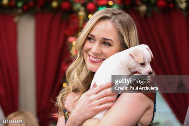 Actress Brittany Bristow visits Hallmark's "Home & Family" at Universal Studios Hollywood on February 13, 2019 in Universal City, California.