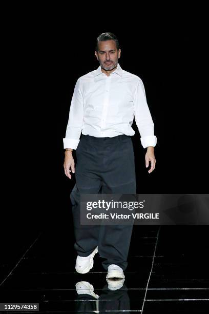 Fashion designer Marc Jacobs walks the runway at the Marc Jacobs Ready to Wear Fall/Winter 2019-2020 fashion show during New York Fashion Week on...